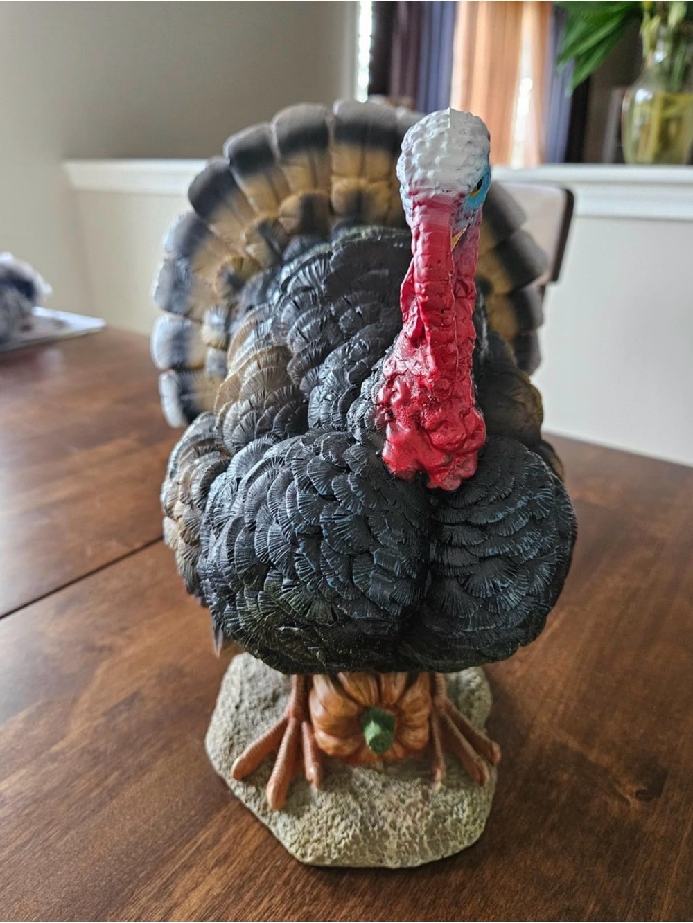 Decorative Black and Brown Turkey Figurine - Home Holiday Accent